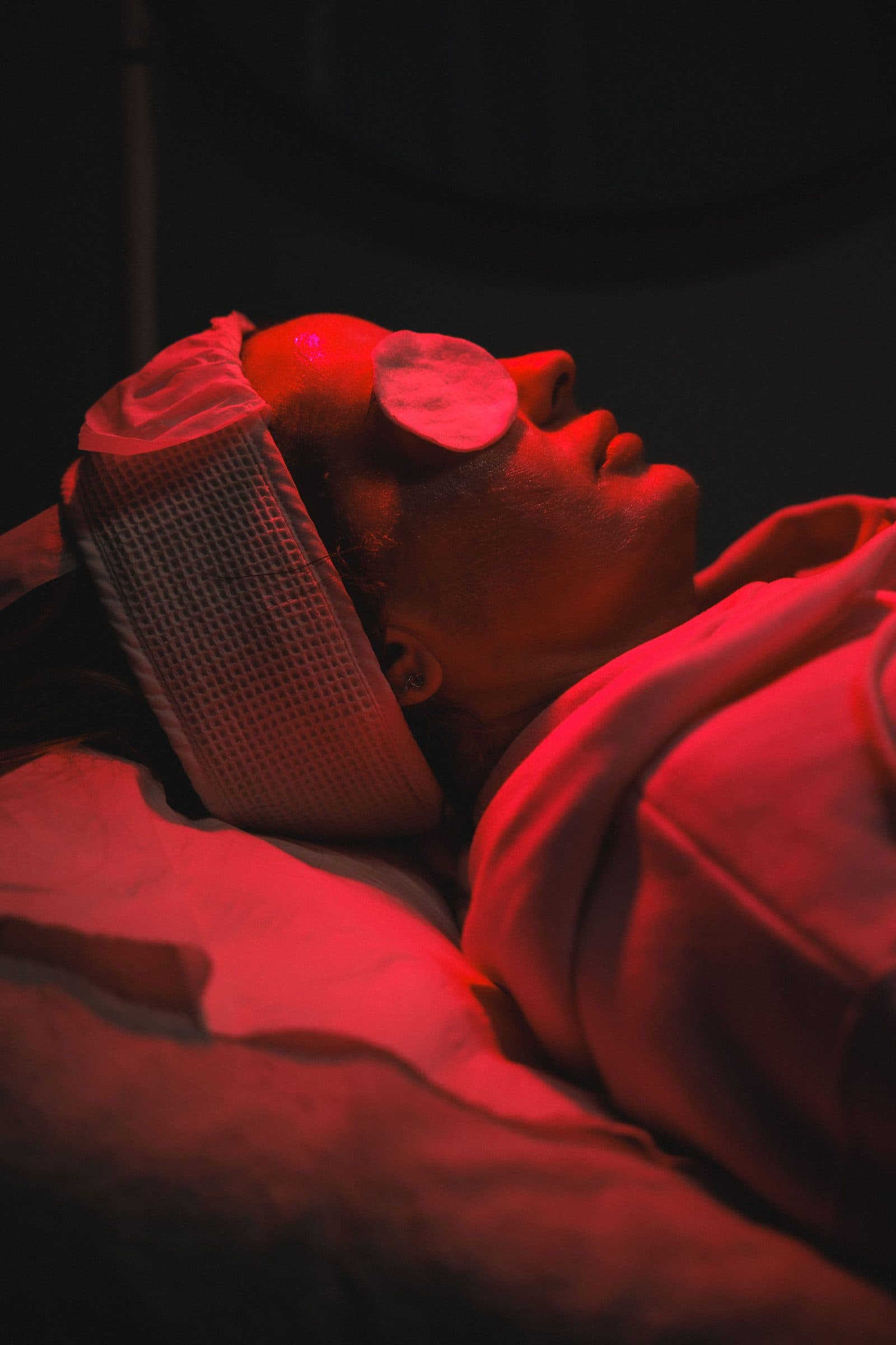 Red light therapy session at Be-You Hair Clinic, Malahide